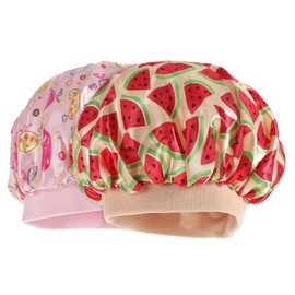 Ipetboom Pcs Boys and Girls Satin Bonnet for Night Sleep Boy Girl Bonnets Fun Printing Soft Comfortable Sleep Cap for Home Travel