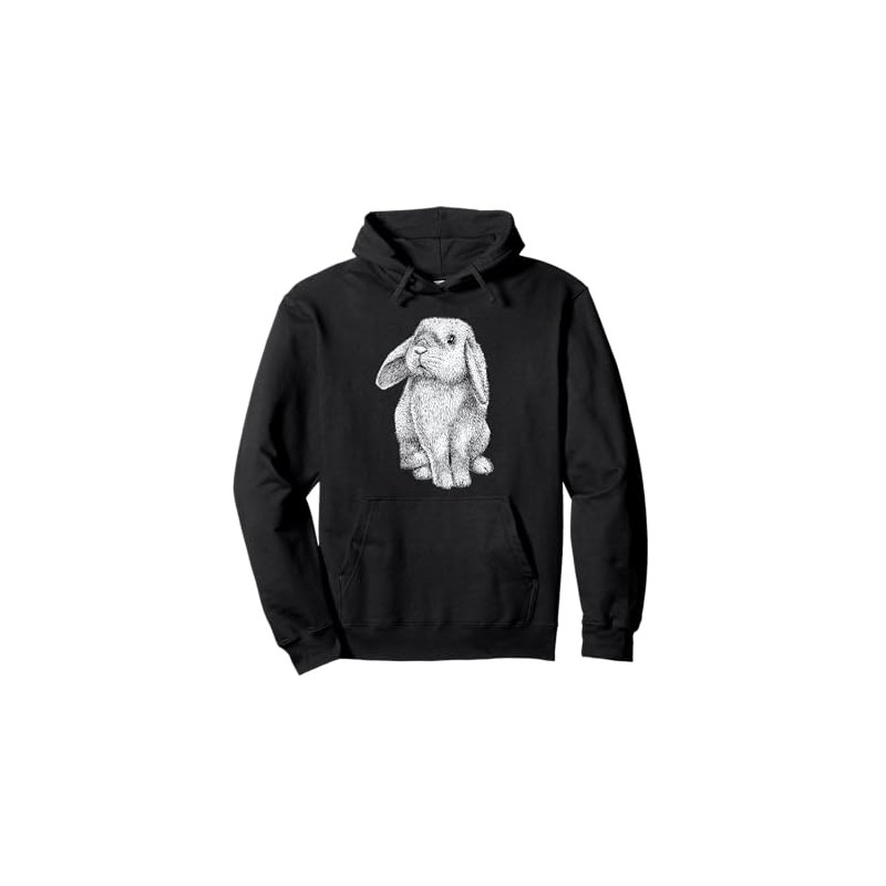 Lop Eared Bunny Rabbit Cute Pullover Hoodie