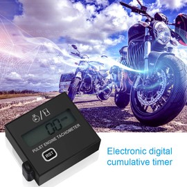 MACHSWON Digital Engine Tach Hour Meter Tachometer RPM Gauge Inductive for Gasoline Motorcycle Marine Chainsaw Pit Bike Boat