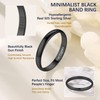 Suplight Black Stackable Rings 925 Sterling Silver Thin Rings for