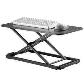 Mount Plus KBT10 Ultra Slim 24" Laptop, Keyboard and Mouse Stand | Sit Stand Adjustable Riser for Standing Desks | Lifts Up to 15.6 inches in Height | 5 Height Levels Riser