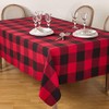Occasion Gallery Red Holiday Buffalo Plaid Tablecloth 65" X 120"