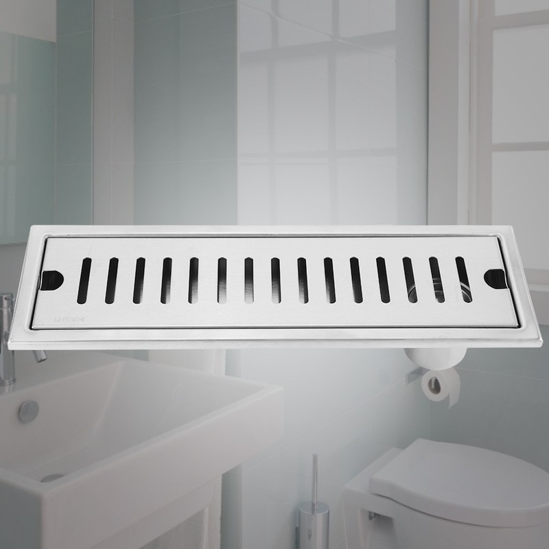 Large Flow Stainless Steel Rectangle Shower Floor Drain Bathroom Drainage