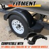 Set of 2 Single Axle Trailer Fenders 13" Wheels Tire