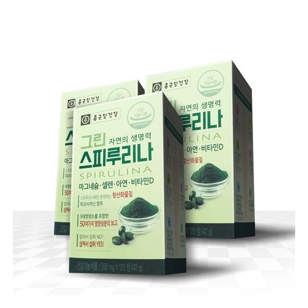 Chong Kun Dang Health Green Spirulina 3 bottles 3 month supply, none / 종근당건강  그린스피루리나 3병 3개월분, 없음