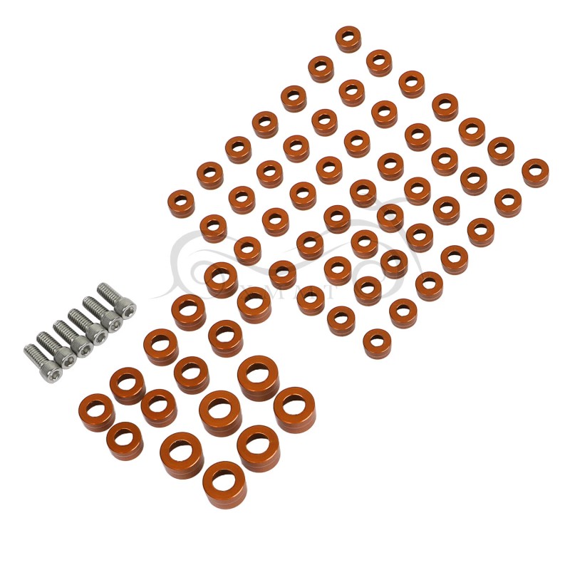 Unbranded Orange Engine Bolt Topper Caps Cover For Harley Touring