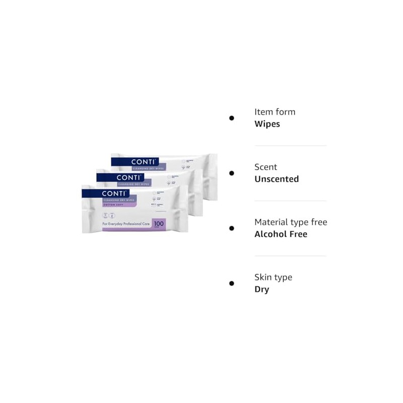 carebymail Conti So Soft Large Patient Cleansing Dry Wipes (3