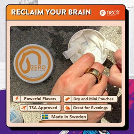 Nectr Energy Zero Pouches - No Caffeine, No Sugar, Zero Calories Mini Pouches for Oral Fixation and Stress Relief - 4 Pucks of 20 - Sweet Mango Flavor