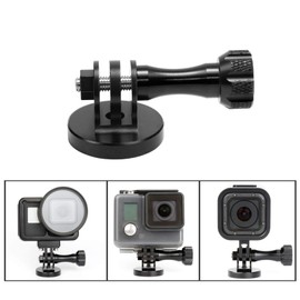 Hensych CNC Aluminum Integrated ​Tripod Adapter with Metal Long Screw for Go-Pro Hero Series/Xiaoyi/OSMO Action Cameras etc,Conversion Head Adapter for Selfie Stick Sucker Stabilizer (Gold)