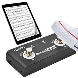 LEKATO Wireless Page Turner Pedal, Bluetooth Wireless Page Turner Foot Pedal for Tablets Phone (Android & IOS system above version 13.4 support)- External Pedal for LEKATO Looper Pedal Tuner Switching