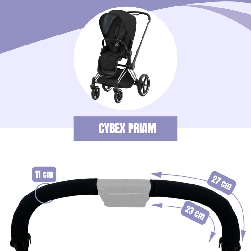 PROTEC TIF Neoprene covers compatible with Cybex Priam handlebars