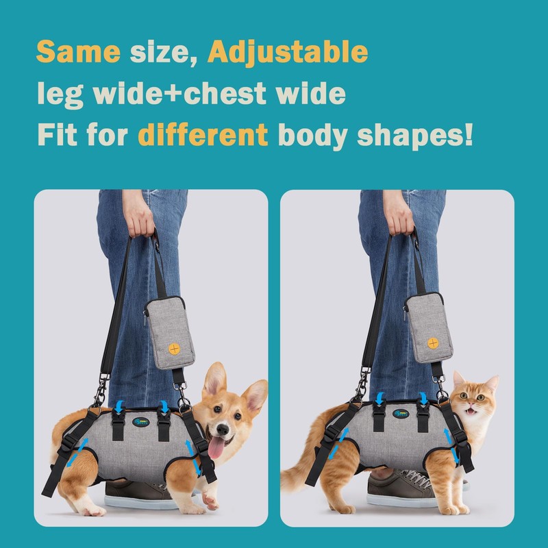 Ownpets Dog Lift Harness, Emergency Backpack Pet Legs Support &