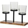 Elegant, Decorative Votive Candle Holder Centerpiece, 3 Glass Votive Cups