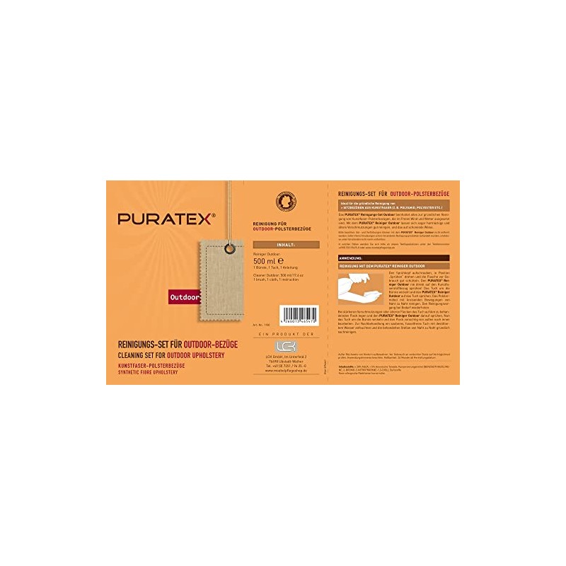 PURATEX Cleaning set for outdoor fabrics such as parasols, awnings,