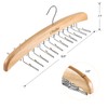 Ohuhu Tie Rack Hanger for Closet, Wooden Tie Holder Organizer