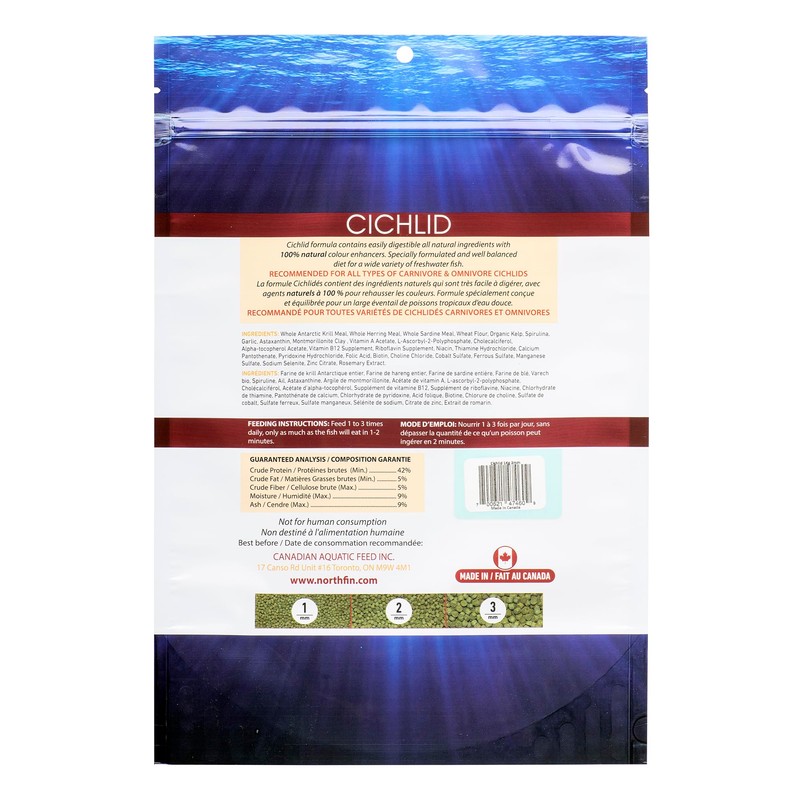 Northfin Cichlid Formula Fish Food – Slow Sinking Pellets for