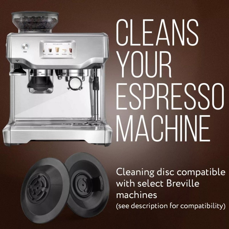 Marca 2 Discos Limpieza Para Maquina Cafe Espresso Breville 54mm