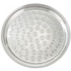 Winco 12" Service Tray, Round, S/S, Swirl Pattern