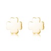 Reffeer Solid 925 Sterling Silver Tiny Clover Earrings Stud for