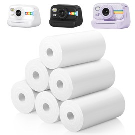 Fyhuioo Thermal Paper Roll for Print Camera Fill Print Paper Camera Thermal Paper: Instant Print Camera Refill Printing Paper for Kids Thermal Rolls Set of 6 Rolls 56*25mm