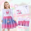 VASCHY Cute Cat Dress for Girls, Tulle Dress Cotton Ruffle