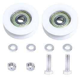 Greenhouse Door Wheels 30mm Sliding Door Rollers Wheel Replacement Kits Glass Roller Accessories for Greenhouse Garden Glass Home Hotel Shower Door Includes 2 Wheels 2 M6*22 Screws 4 6mm Spacers