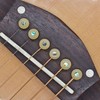 Vencetmat Unbleached Acoustic Guitar Bridge Pins,Made of Real Bones,Inlaid Abalone