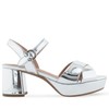 Aerosoles Women's Cosmos Heeled Sandal, Silver Mirror, 8