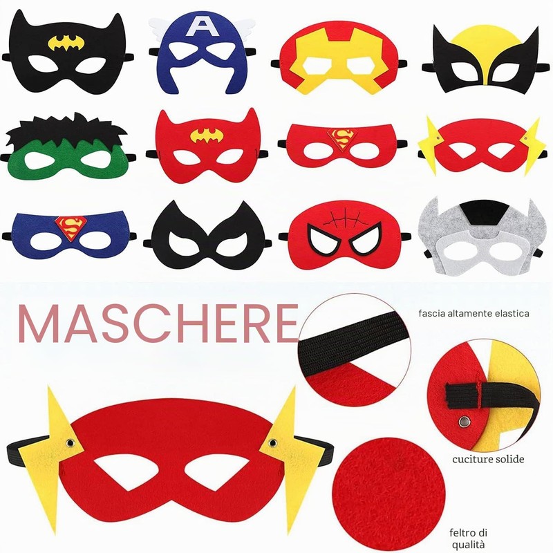 Sunshine Smile Maschere Feltro per Bambini, Animali e Feste di