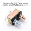 ZOOKOTO 12V 30Amp Universal Automatic Reset Circuit Breaker for Automotive