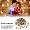 100 Pieces Wooden Numbers Density Board Natural No Burr Safe