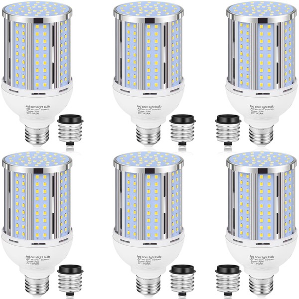 70W LED Corn Light Bulb(6 Pack),(700 Watt Equivalent) Fanless E26/E39