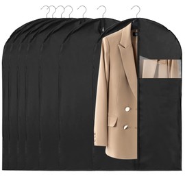 Ruiunchu 7 Pcs Suit Bag Cover Carriers Hanging Clothes Men Women 60x100cm