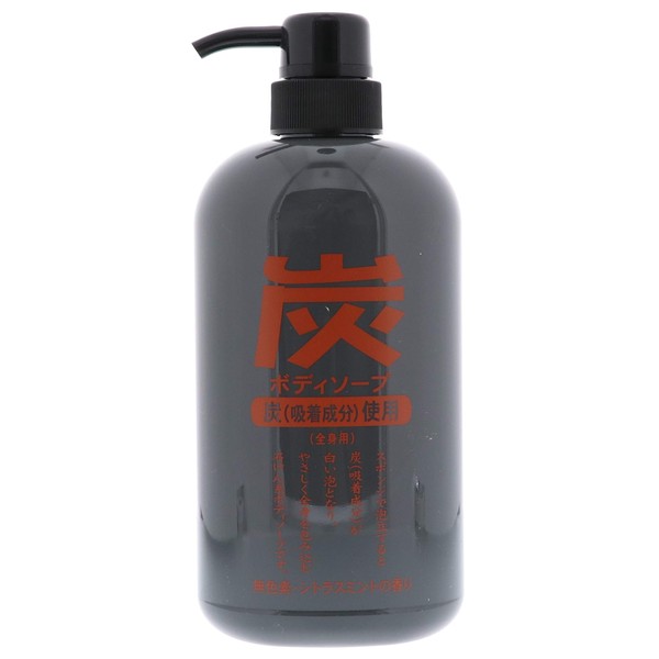 Jun Cosmetics Charcoal Body Soap, 20.3 fl oz (600 ml)