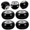 ULTECHNOVO 1set Pu Silent Rubber Replacement Wheels for Suitcases Noise