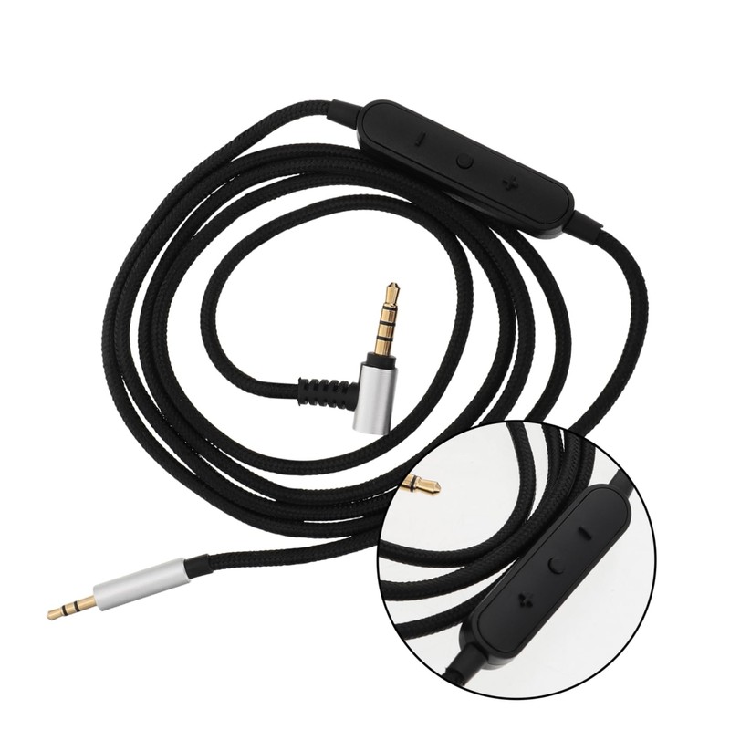 MERRYHAPY Fit 2.5mm Headphone Cable Nylon Material Volume Control Gaming