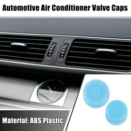 Replacement Valve Caps for Air Conditioning, Leakproof R134a AC System Charging Port Caps Dust Cover High Pressure Low Pressure Cap Valves, Air Conditioning(Blue) (4)