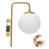 Nordic Modern E27 Glass Ball LED Wall Light Frosted Texture