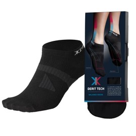 Derit Tech Balance Socks (Black) Pelvic Approach Golf Marathon Functional Socks, Black