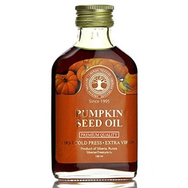 Siberian Pumpkin Seed Oil, Premium Quality, Extra Virgin, First Cold Press, 100 ml (3.4 Fl Oz)