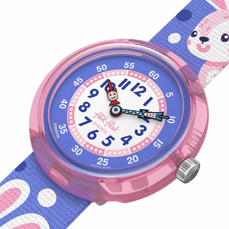 Flik Flak Girls Rabbit Watch, Strap.
