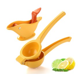 Domonic Home Lemon Squeezer Manual, Metal Lemon Juicer and Bird Lemon Squeezer, Lime Squeezer,Citrus Juicer Hand Press,Heavy Duty,Ergonomic, Yellow,