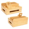 Bamboo Charging Station for Multiple Devices Charging Station Stand Rack