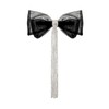 MADISON TYLER Rhinestone Tassels Black Hair Bows for Women |