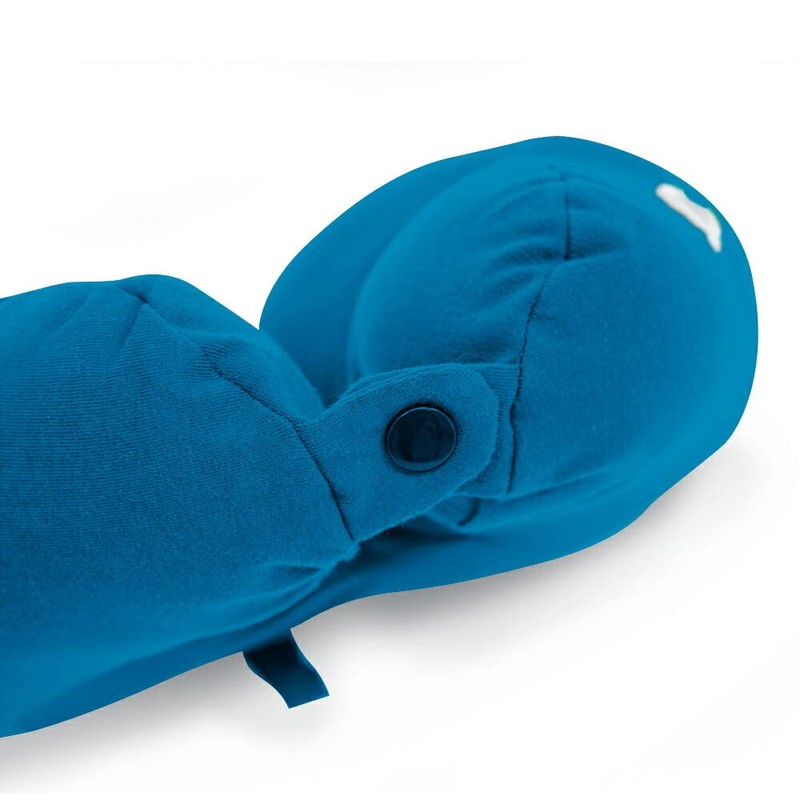 Yogibo Neck Pillow, X Logo, Polyester, Travel, Navy Blue
