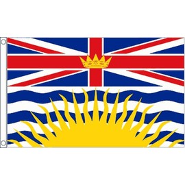British Colombia Flag - 5 x 3 FT - 100% Polyester With Eyelets Banner - FlagSuperstore