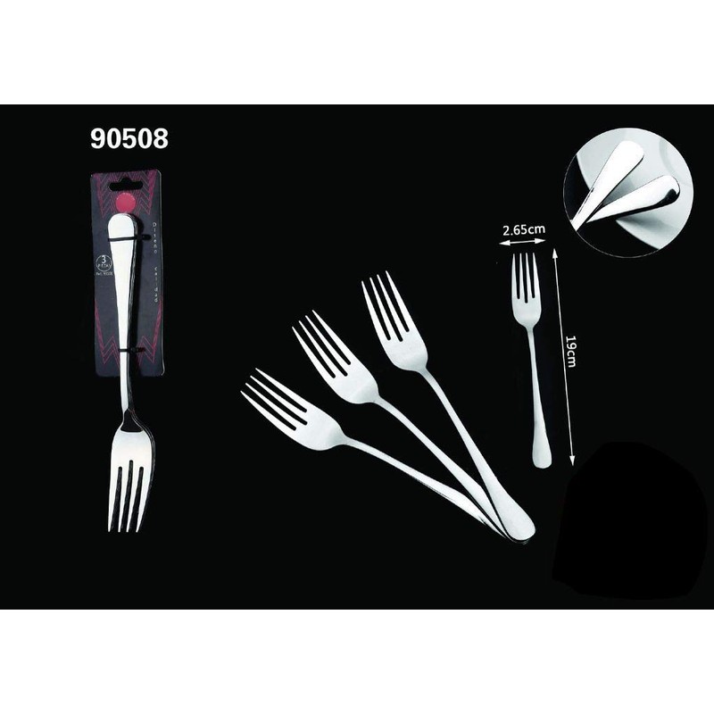 Mr. Spoon - Set of 6 Fish Forks Dessert Fork
