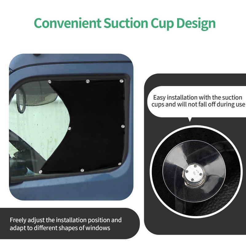 PSLER Thick Side Window Sunshade for Semi-Truck Fit for Freightliner