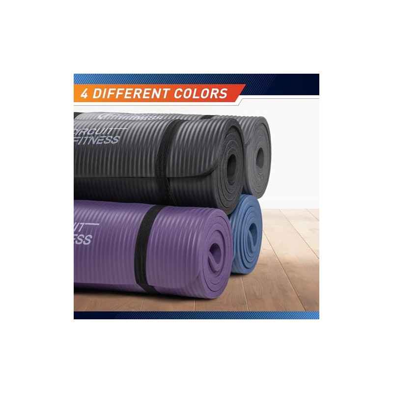 Circuit Fitness by Marcy Non-Slip Multi-Purpose Exercise Yoga Mats with