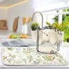 Herbs Flowers Botanical Butterfly Dish Drying Mat for Kitchen Counter
